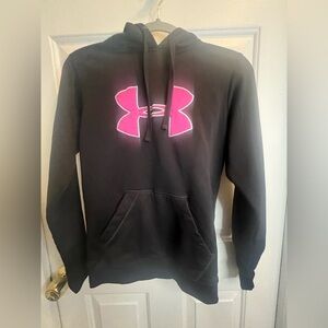 Under Armour Black and Pink Hoodie